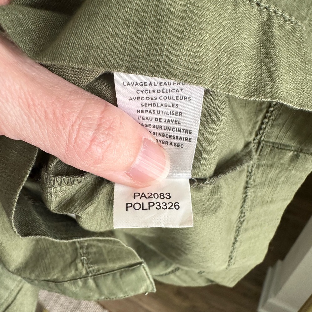 Lilla P Green Cotton Button Up Blouse - Picture 7 of 9
